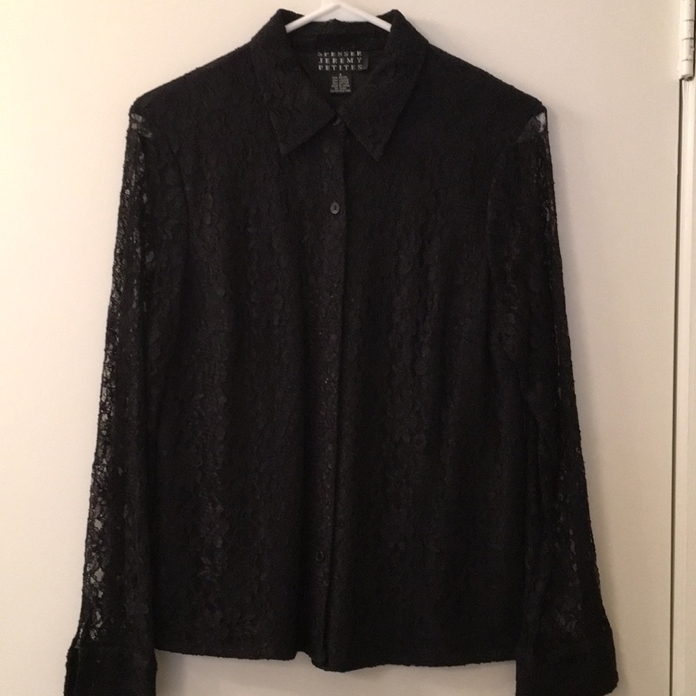 Black lace blouse
